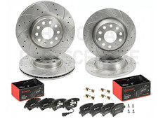 Image of FRONT REAR DRILLED BRAKE DISCS + BREMBO PAD