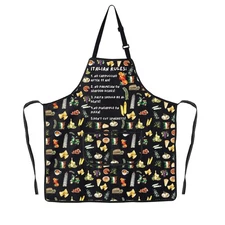 Italian Chef Apron Italy Kitchen Apron Italian Rules Cooking Apron Decor
