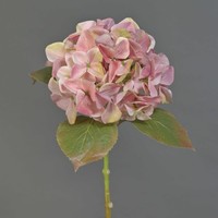 Artplants Textilblume Hortensie Amarildo, Rosa, 45Cm