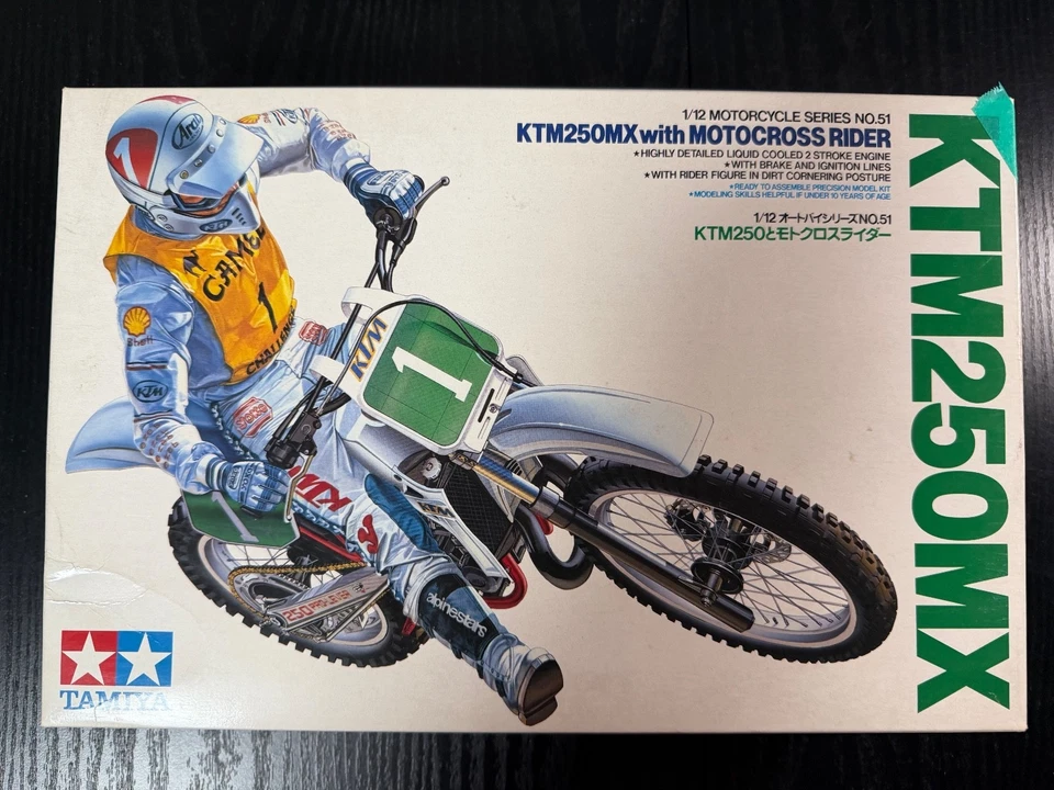 TAMIYA KTM250 con MOTOCROSS RIDER 1/12. Articolo 14051 con NUOVE... - Immagine 2 di 4