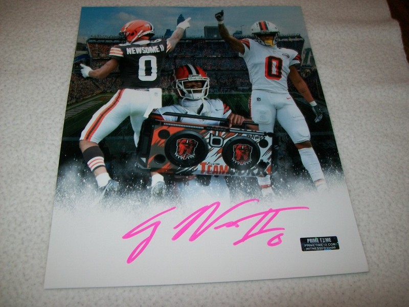 GREG NEWSOME II AUTO SIGNED AUTOGRAPH 8X10 PHOTO CLEVELAND BROWNS
