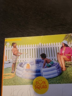 Sun Squad 3-Ring Round Inflatable Pool 5 ft 6 in Diameter Blue/White 128 gal