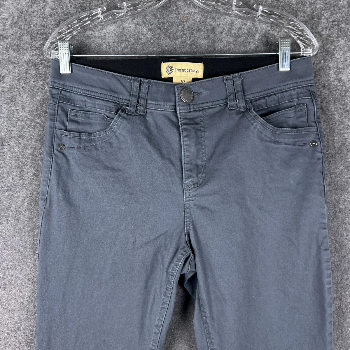 Democracy Jeans Womens 10 Gray Ab Solution Freedom Ankle Skimmer