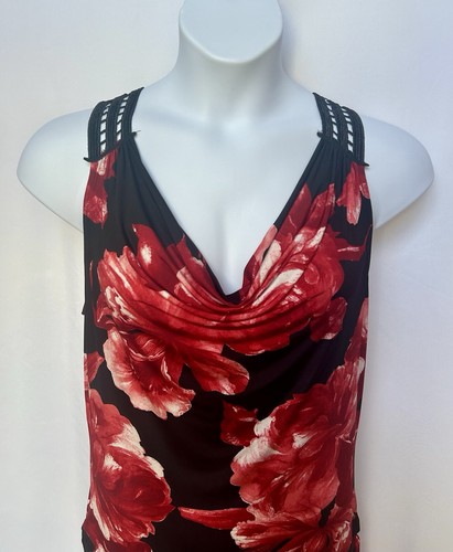 Venus ladies size XL maxi dress with large red rose print. - Picture 5 of 11