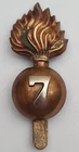 WW1, 7th City Battalion London Regiment British Army Cap Badge. Slider To Rear