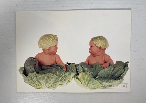 Set Of 3 Vintage 1993 Anne Geddes Baby Greeting Card Postage Card Congrats New - Picture 5 of 9