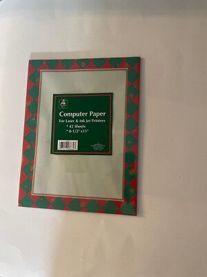 Christmas House Laser & Ink Jet Printers Forty Two Sheets With Trees Stars