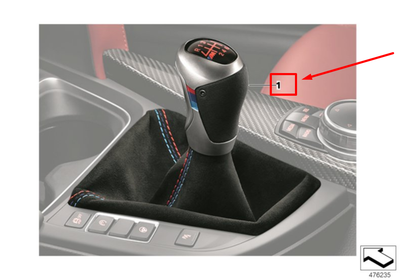 BMW 4 F36 Schaltknauf mit Alcantara-Gamasche 2446624 25112446624  