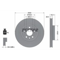 Textar 2X Bremsscheiben Vorne Ø300 Mm BelüFtet Beschichtet FüR Ford S-Max WA6