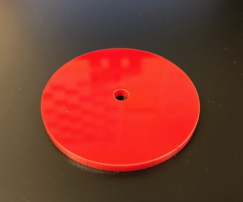 Rote Acrylscheiben - 3 mm dick - Größen 55 mm bis 75 mm Durchmesser - 10er Pack - Bild 6 von 11