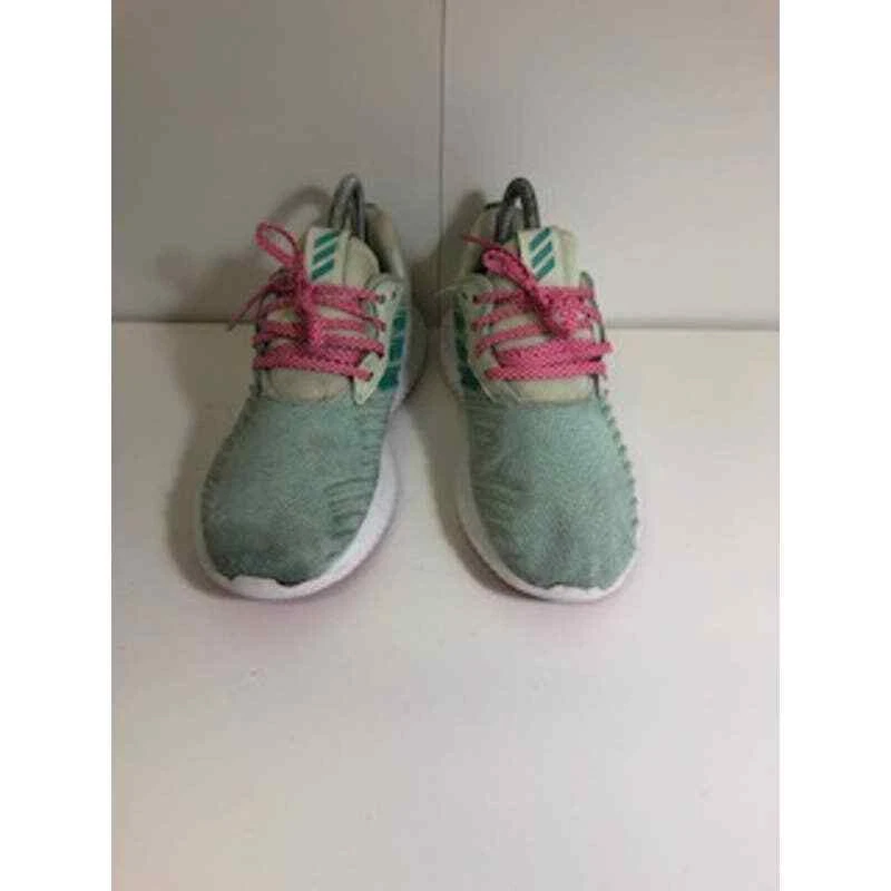 Adidas Unisex Alphabounce Running Shoes Sneakers Mint Green Pink Womens 7 Mens 5