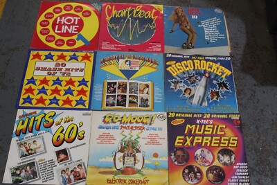 9 x Restposten Konvolut 60er 70er 80er COMPILATION Musik 12' Vinyl Schallplatten - S45