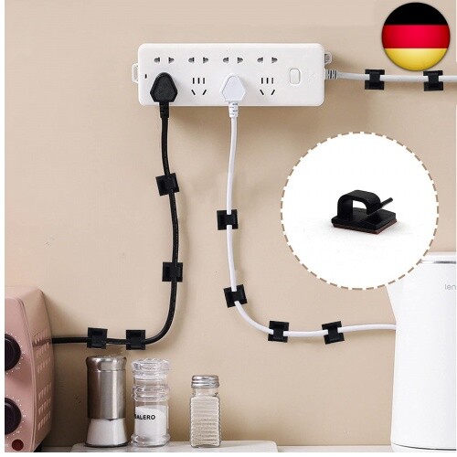 60 Stk Kabelclips Selbstklebende, Kabelhalter Kabelklemmen, Draht Kabel Halter, - Bild 8 von 9