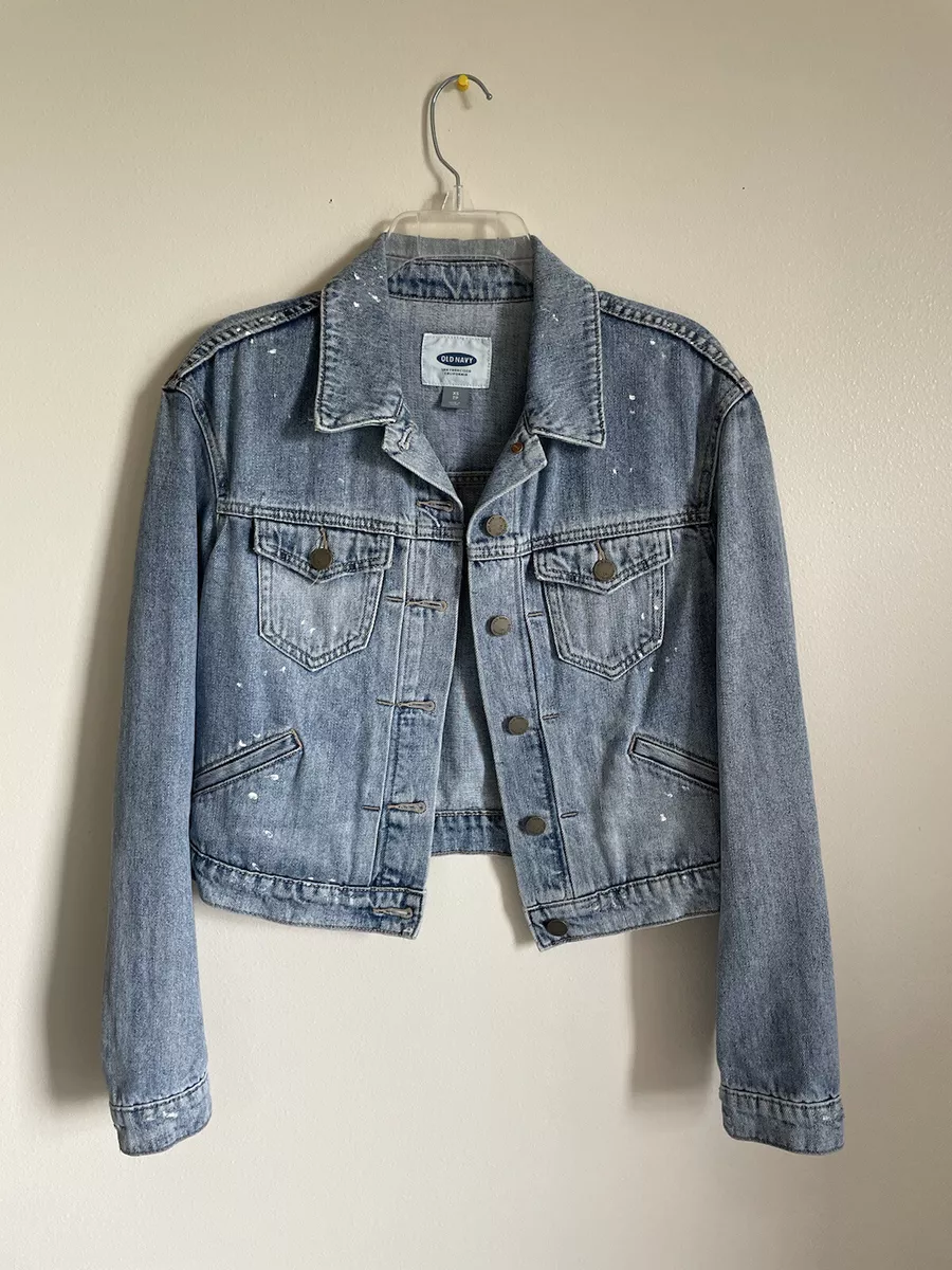 Distressed denim jacket shop old navy