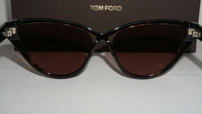 TOM FORD New Sunglasses Cateye Charlie-02 Dark Harvana Brown  display picture 2