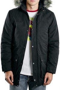 topman black parka