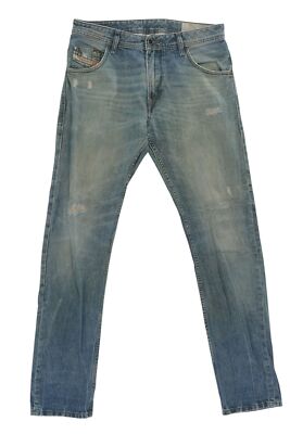 Diesel Krayver Herren Jeans Hose W29 L32 29/32 blau stonewashed used Slim-Carrot