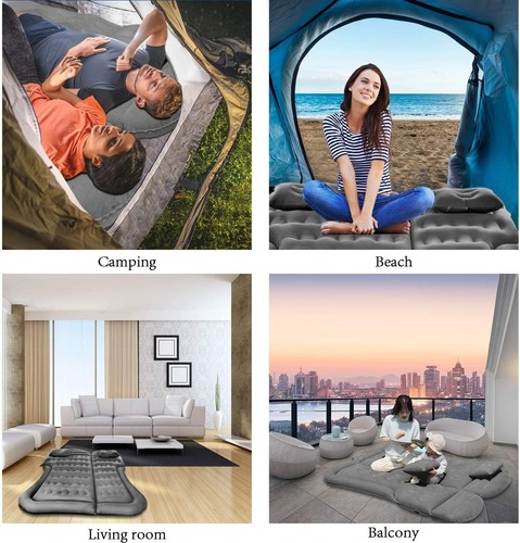 Inflatable Air Bed SUV Car Travel Camping Mattress Back Seat with Pump &2 Pillow - Picture 4 of 13
