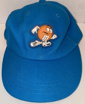VINTAGE 1999 M&M Crispy Hat Turquoise Strap Back Cap Rare Mars