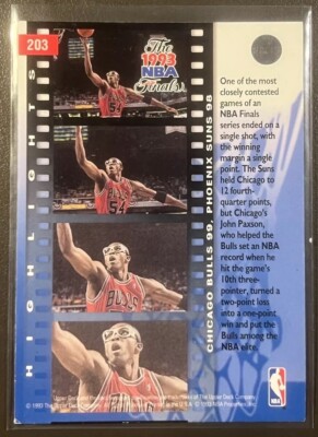 The 1993 NBA Finals Game Upper Deck with Grant Paxson #203 BULLS SUNS