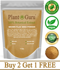 Brown Flax Seed Powder 1 lb. Omega-3 NON GMO 100% Pure Flaxseed Ground Meal Bulk