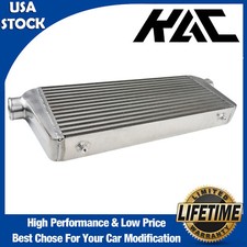 Universal 27.55x9x2.5 2.25 Inlet Outlet Front Mount Intercooler Aluminum