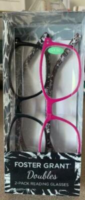 Foster Grant ''DELANEY'' Doubles 2 Pack Reading Glasses (Strength:+1.50)