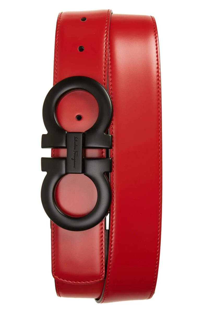 ferragamo belt red black