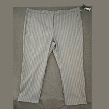 New Worthington Striped Pants Gray White Slim Leg High Rise 24W MSRP: 54