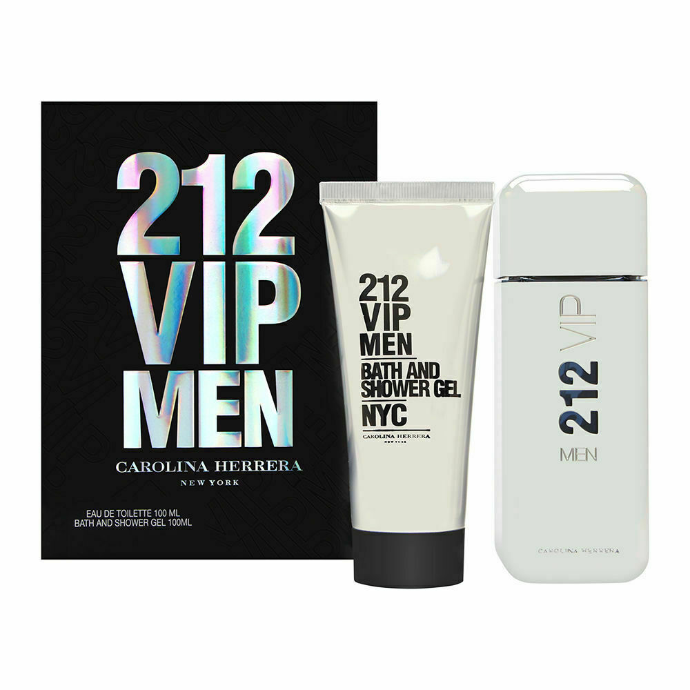 212 VIP Men by Carolina Herrera 2 Piece Set Includes: 3.4 oz Eau