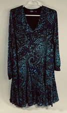 Anthropologie Eva Franco Alfonsa Tunic Dress All Over Print Sheer Sleeves XS EUC