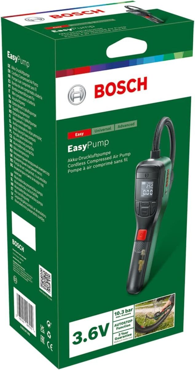 Bosch elektrische Fahrradpumpe / Luftpumpe / Mini Kompressor EasyPump (3,0  Ah
