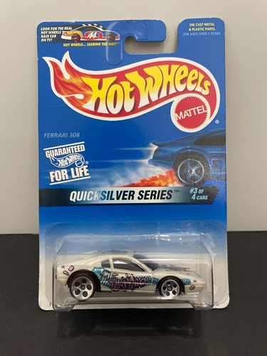 HOT WHEELS FERRARI 308 GTS W/PROTECTOR WHITE 1997 METAL BASE VHTF RARE - Picture 2 of 9
