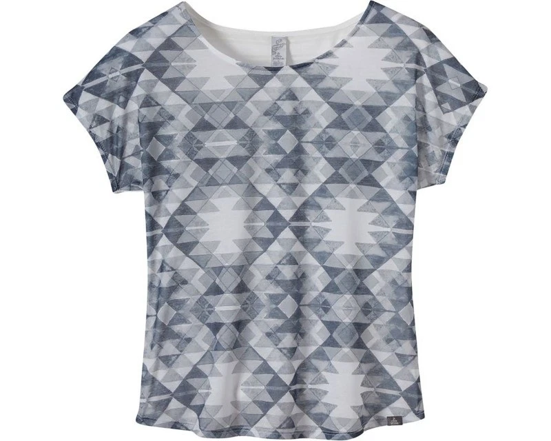 NEW Prana Women s Organic Cotton Colorful Kaleidoscope Harlene Top