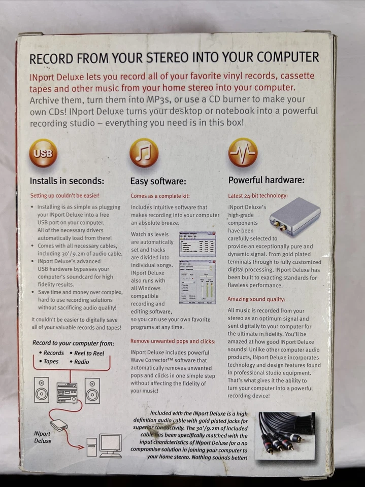 NEW XITEL Import Deluxe Audio Recording Kit Save Cassettes LPs & Other Music USB - Image 2 of 4