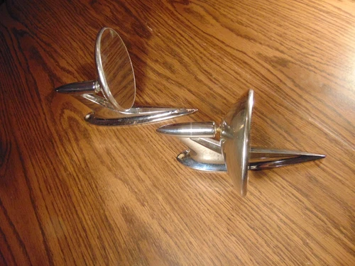 Vintage Set of Ford Chrome Rear View Side Mirror M1341