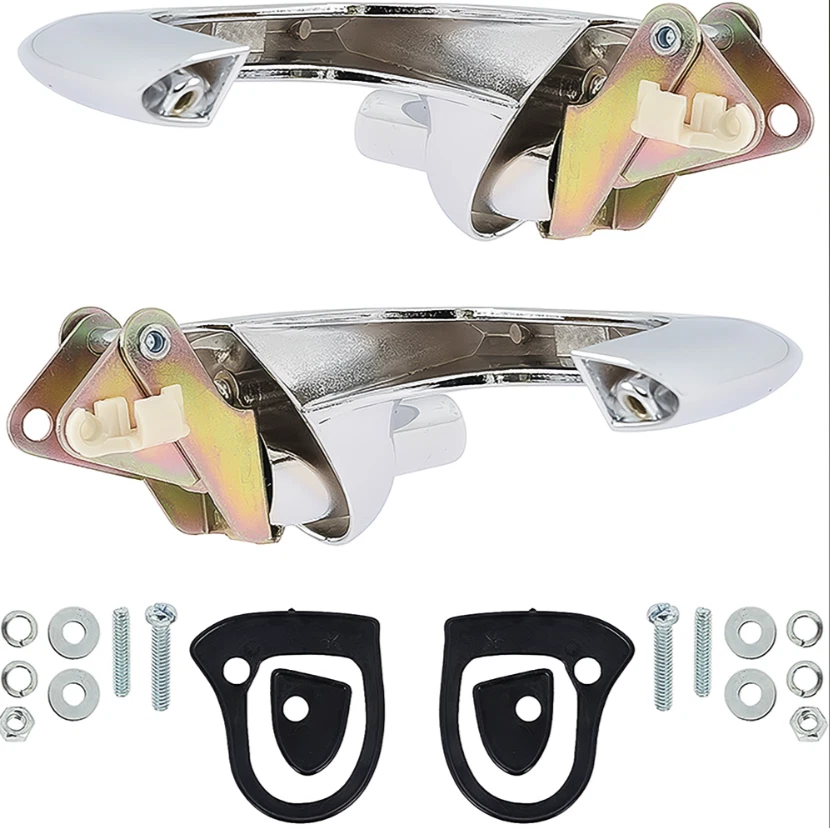 1970-77 FORD MAVERICK MERCURY COMET KIT DE MAÇANETAS EXTERNAS CROMADAS LH e RH - Imagem 3 de 4