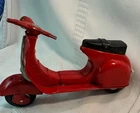 Vintage Japan  Tin Bandai Vespa Friction Scooter, Works Great!