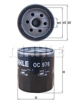 Knecht Oc 976 ÖLfilter Passend FüR Fiat Fso Hyundai Lada Lancia Mahindra