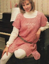 OVERSIZED TUNIC SWEATER 2 SIZES WOMEN'S DIGEST SIZE CROCHET PATTERN INSTRUCTIONS