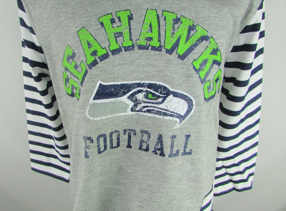 Seattle Seahawks NFL Niñas Estampado Envejecido Manga Larga a Rayas Conjunto de 2 Piezas Foto 2 de 4