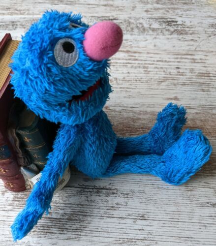 Peluche Sesame Street Hasbro Grover 10" occhi morbidi peluche giocattolo blu 2013 - Foto 3 di 8