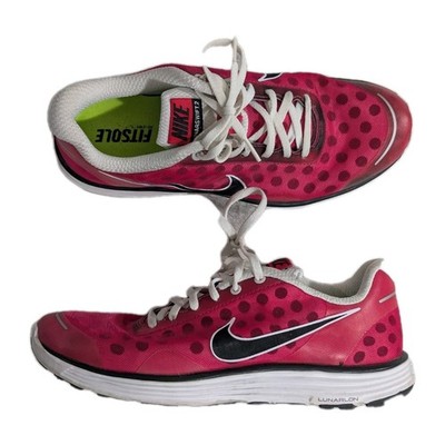 Nike Lunarswift 2 Women s Pink Black Athletic Running Shoes Sz 9 #443839-601 EUC