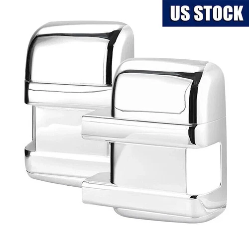 Rear Mirror Cap w/Turn Light Hole Cover For Ford F250 F350 F450 Super Duty 08-16