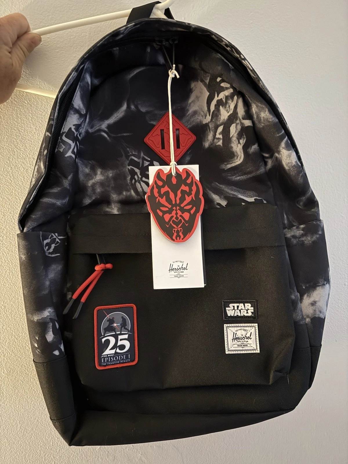 Herschel Star Wars Darth Maul Graphic Print Backpack Black Zip Pockets
Opens in a new window or tab