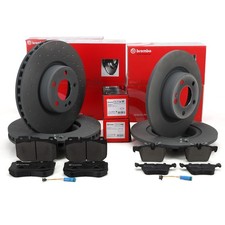 BREMBO Bremsscheiben Bel&auml;ge Sensor f&uuml;r MERCEDES W205 S205 C/A205 vorne + hinten