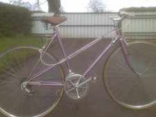 vintage ladies mixte raleigh sillhoete racing road st hbar bike