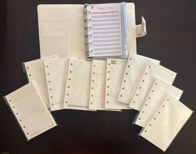 Mini Budget Binder with Cash Envelopes Organizer Agenda Calendar Planner 6 Ring