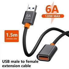 USB 3.0 USB Extension Cable Male to Female Extender Cord for PC TV Xbox SSD 1M