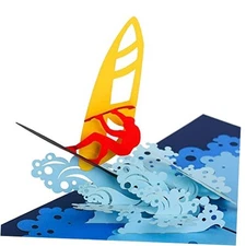 ,Father Day Card, Surfing Popup Card Riding a Wave,Surfers Popup Card,Sport 